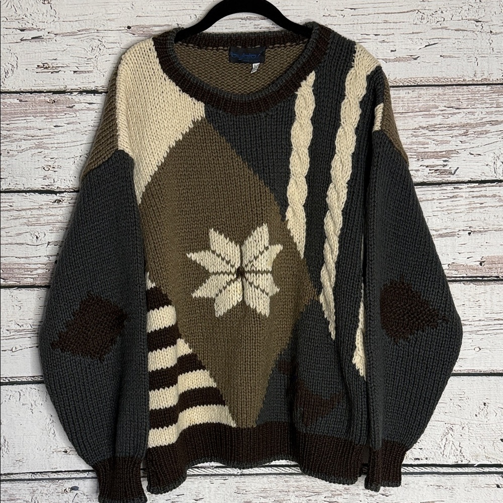 Byblos Vintage Multicolor Knit Wool Sweater